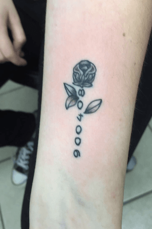 My fourth tattoo is one that i got for a singer who passed away December of 2017. The singer was Kim Jonghyun of SHINee. #kimjonghyun #shinee #flower #rose 