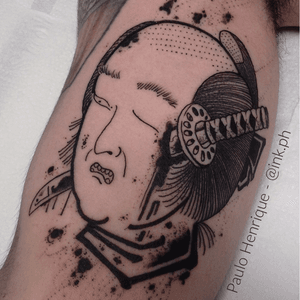 Namakubi 👹🎯🔪 #tattoo #tattoos #inked #tattooed #japanese #oriental #japan #namakubi #death #dead #tatuagem #linework #dotwork #blackwork #blacktattoo #black #art #caxiasdosul #tatuadoresbrasileiros 