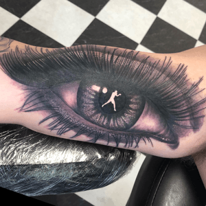 Realistic eye for a boxing client