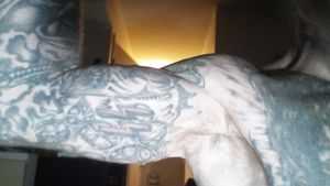 Webbing on the inner right arm with some volts earned in California prison basically I had tattoo fever back then you know how it is for kids young young dumb and full of expletive