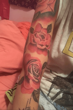 Rose arm tattoo