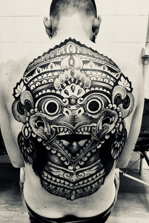 #Thailandmask #orientaltattoo #tattooartist #tattoo #Black #ink #inkedup #inked 