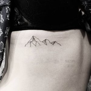 Mountains tattoo. Simplicity