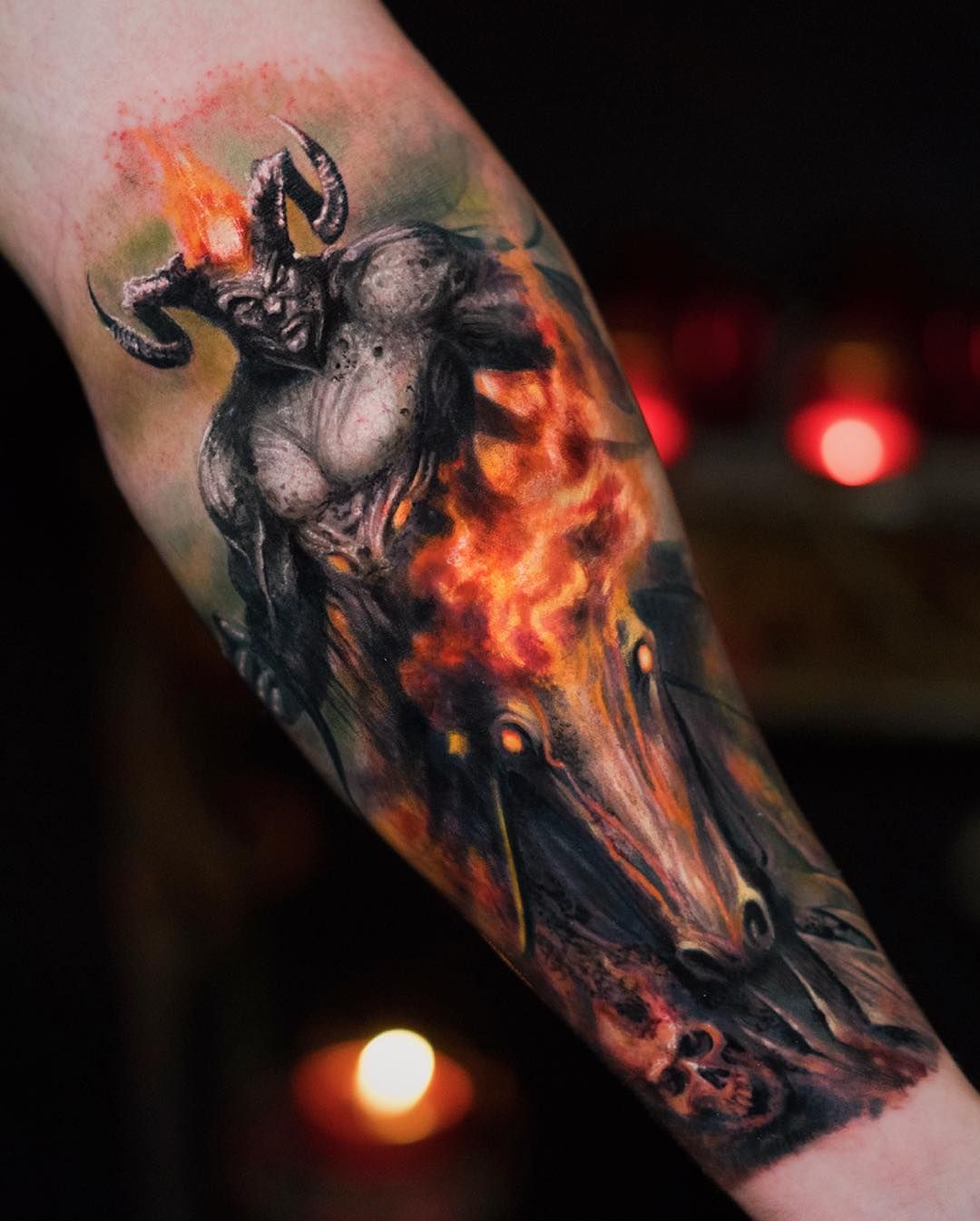 This hyper realistic tattoo with smoke and fire by JamesTattooArt   rnextfuckinglevel