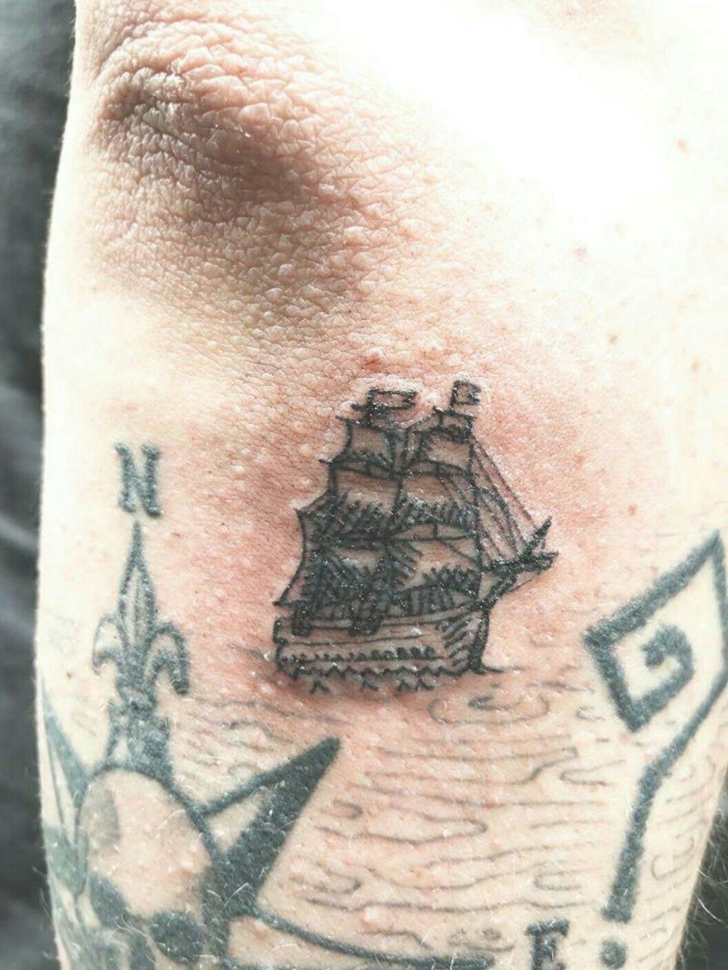 Tattoo uploaded by Ian Lakin  Pirate ship designed and performed by Gary  at Vivid Tattoo San Diego CA  Tattoodo