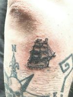Little little ship 🌊 #tattoo #shiptattoo #littletattoos 