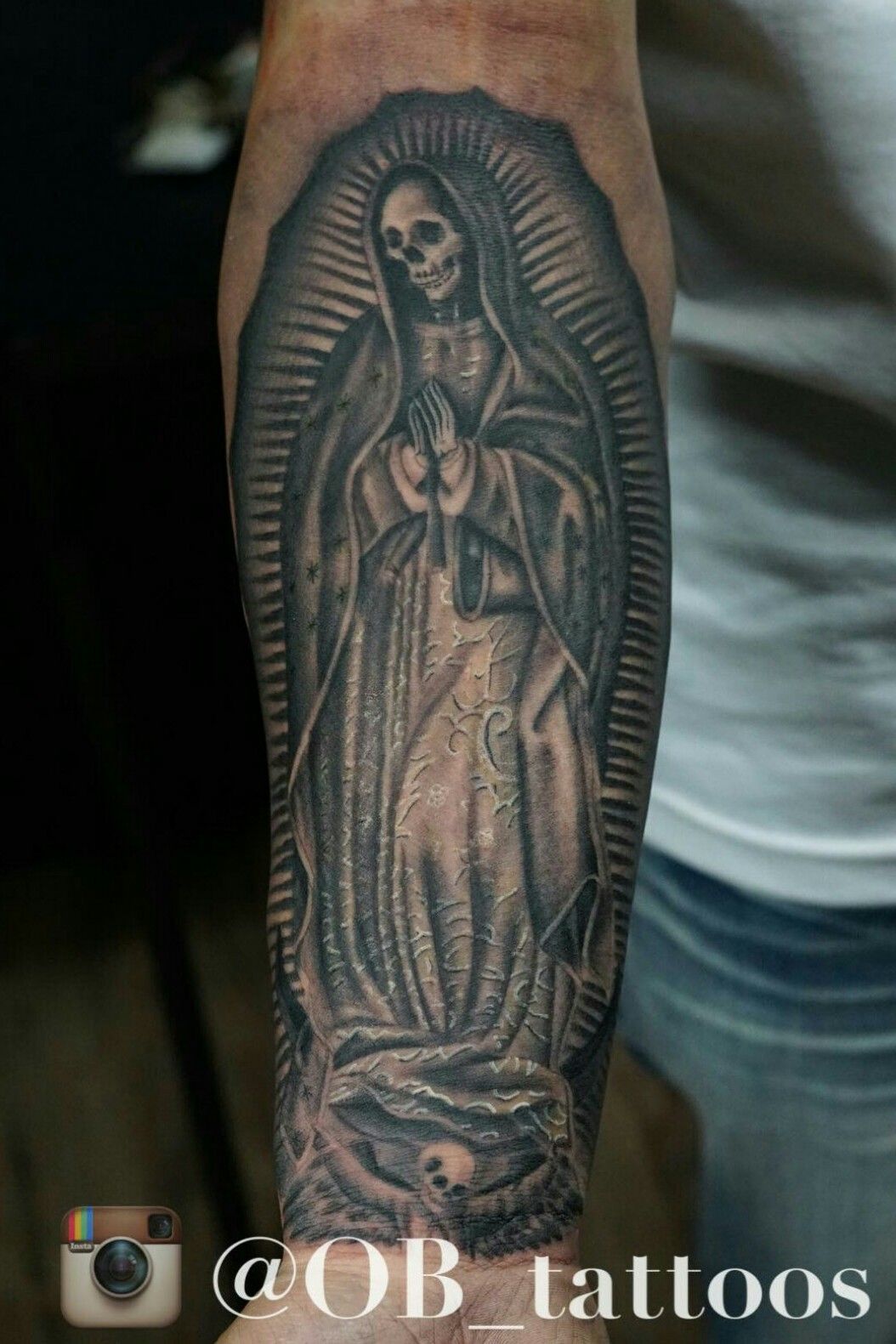 Tattoo uploaded by Luis Ramirez • Santa Muerte tattoo Holy Death tattoo •  Tattoodo