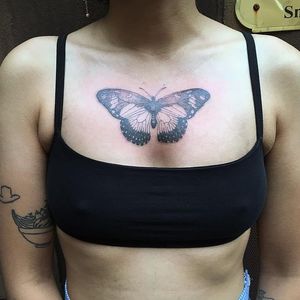 Tattoo by Nina Chwelos #NinaChwelos #illustrative #linework #fineline #butterfly #wings #insect