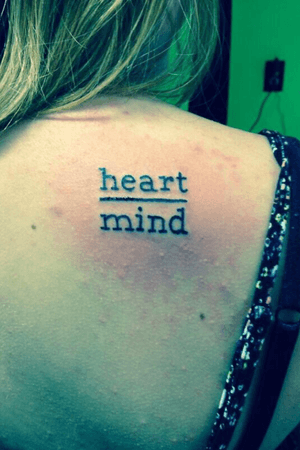 My first tattoo when i turned 17 about 4 years ago🖤 #heartovermind