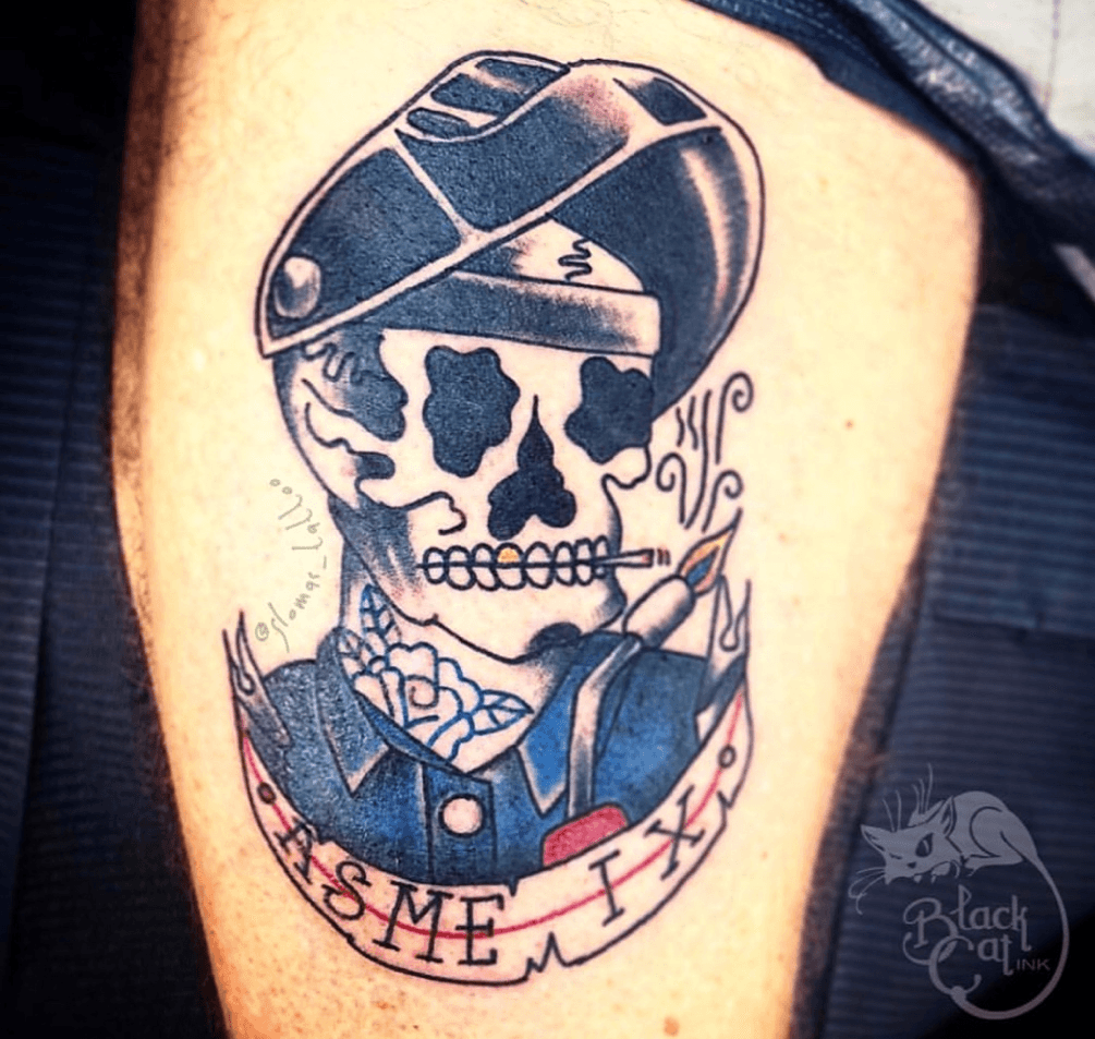 Vanity Tattoo  Welding skull on a return firefighter By John  Facebook