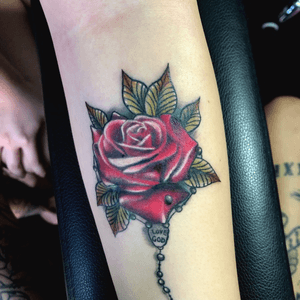 touched up the rose, rest healed. 