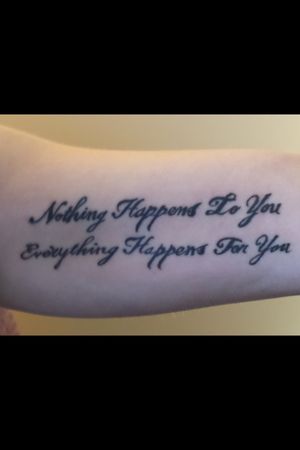 Nothing happens to you, everything happens for you script