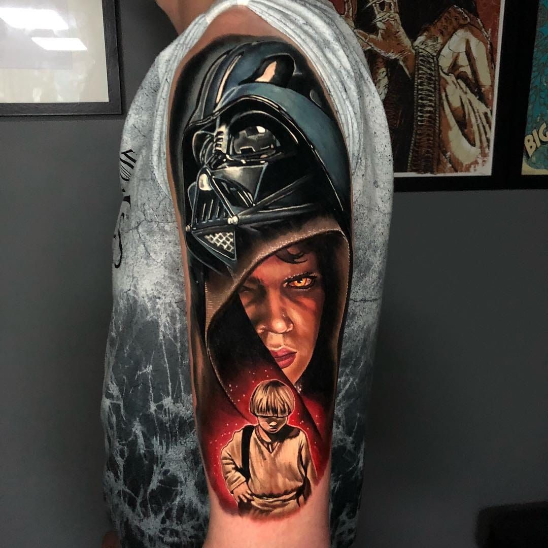 Luke Skywalker tattoo by Andrey Stepanov  Post 27843  Jedi ritter Darth  vader Mark hamill