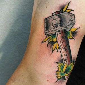 Grandpa's hammer memory tattoo #TONDRIKTATTOO Check my works at Instagram: @Tondrik_Tattoo 