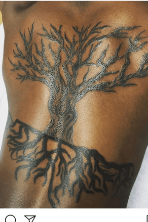 Tree represent my years of growth and where i come from .....with the roots in shape of Jamaica #tree #trees #growth 