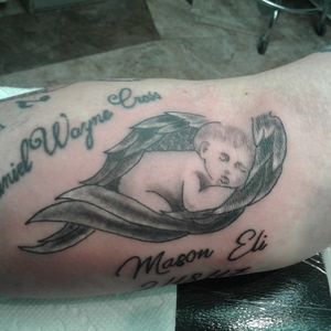 Baby memorial tattoo