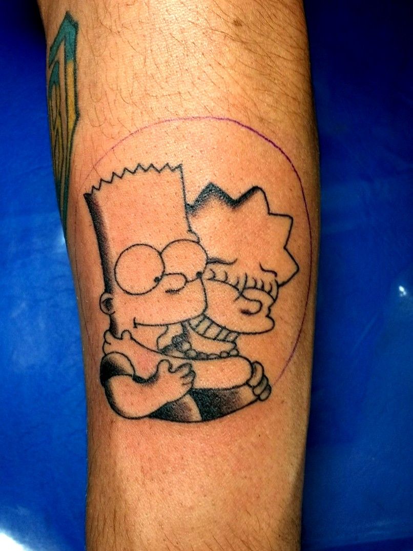 Tattoo Bart e Lisa  Tatuagem dos simpsons Tatuagem casal Inspiração para  tatuagem
