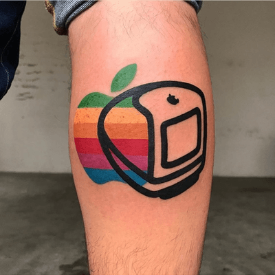 APPLE DESTRUTTURATO STYLE. Done at Mambo Tattoo Shop in Meda, Italy.