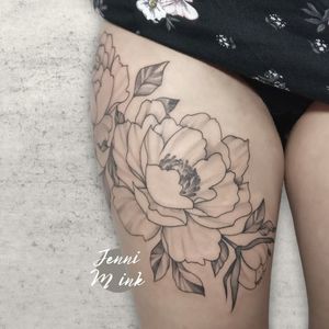 #peonyflower #peonytatoo #dotworktattoos #dotwork #flowertattoo #floral #floraltatoo 