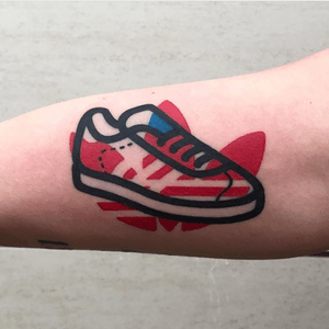 ADIDAS GAZELLE DESTRUTTURATO STYLE. Done at Mambo Tattoo Shop in Meda, Italy.