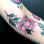 • Pink rose • #tattoo #tattoos #tattooart #ink #inked  #inkedup #neotraditional #neotraditionaltattoo #rose #rosetattoo #pink 