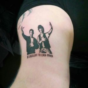 🎥🎬 "Be excellent to each other" #billandted #1989 #movie #cinema #silhouettetattoo