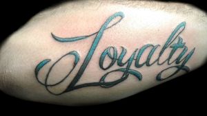 Loyalty script on forearm