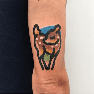 LITTLE FAWN, DESTRUTTURATO STYLE. Done at Mambo Tattoo Shop in Meda, Italy.