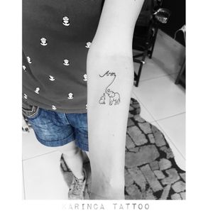 "Aren" 🐘Instagram: @karincatattoo #elephant #tattoo #small #minimal #art #tattoo #tattoos #tattoodesign #tattooartist #tattooer #tattoostudio #tattoolove #ink #tattooed #girl #woman #tattedup #inked #arm #cute