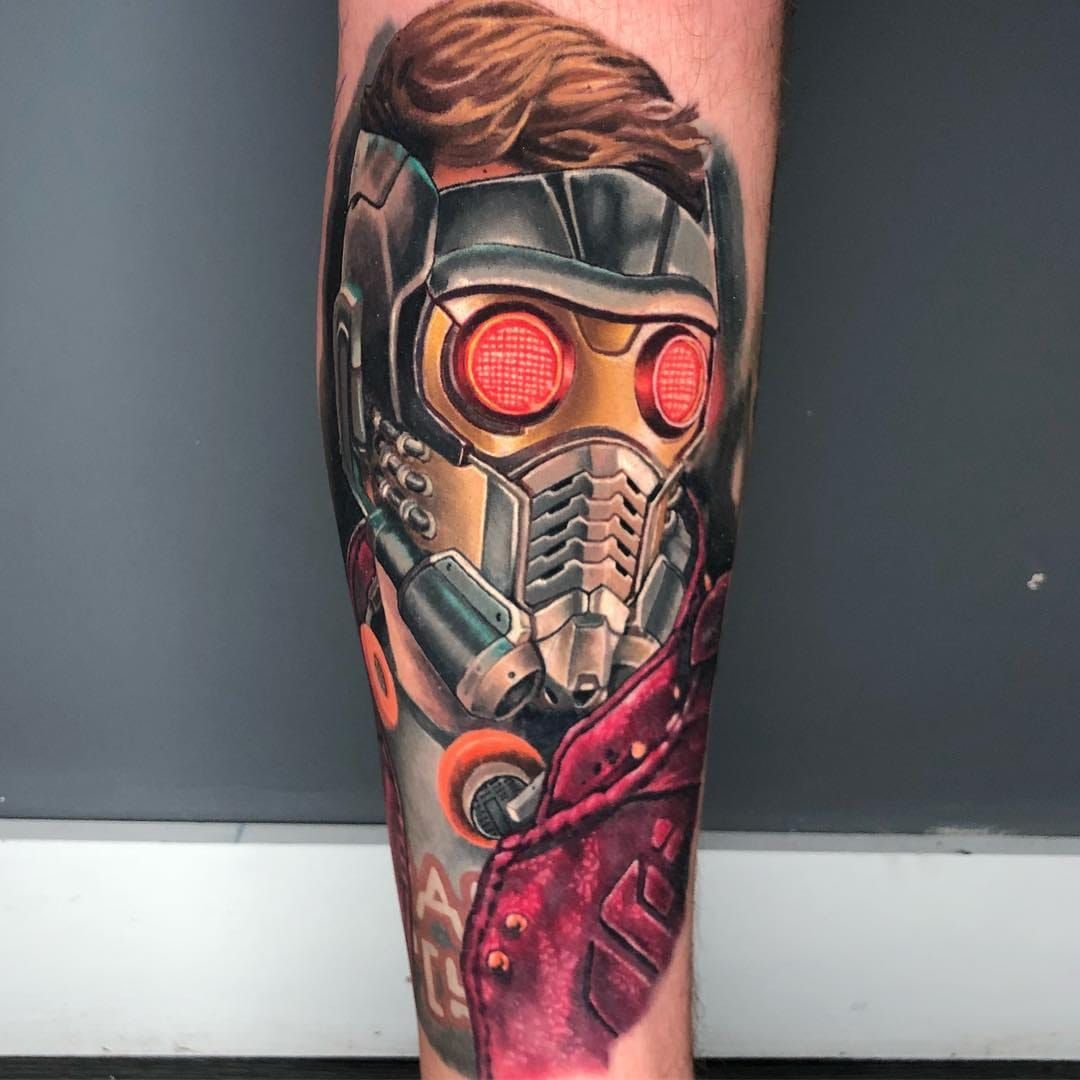 Awesome Star Lord Tattoo Design By Marc Durrant