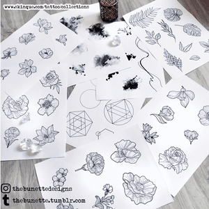 Here is a collections which contains tattoo elements and 3 sample tattoo designs. If you buy it you can make your own floral tattoo. For more designs and commissions go to www.skinque.com✨ #floral #flower #flowers #flowertattoo #linework #lineworktattoo #tattooflash #tattoodesign #tattoo #illustration #drawing #carnation #dahlia #rose #trashpolka #dots 