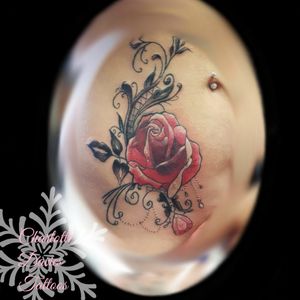 Cover up done...  #coveruo #rose #colouredrose #lace #tattoo #tattoos