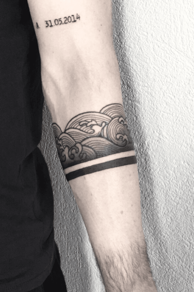 Tattoo uploaded by Dorota Masalska • Band tattoo #geometric #bandtattoo ...