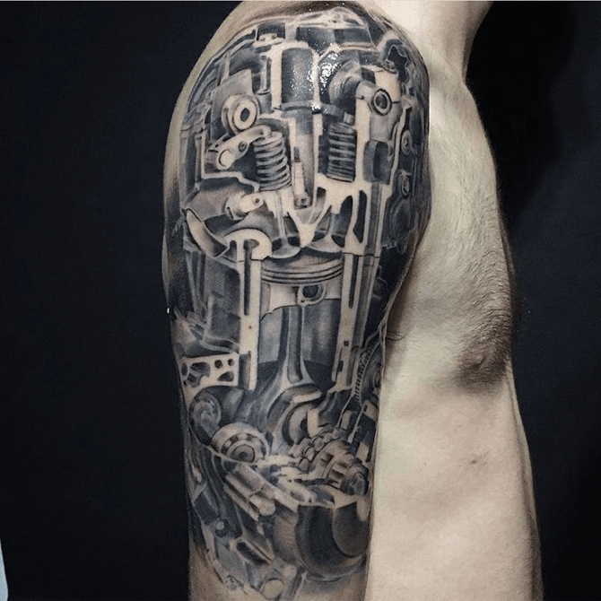 50 Engine Tattoos For Men  Motor Design Ideas  Engine tattoo Tattoos for  guys Tattoos