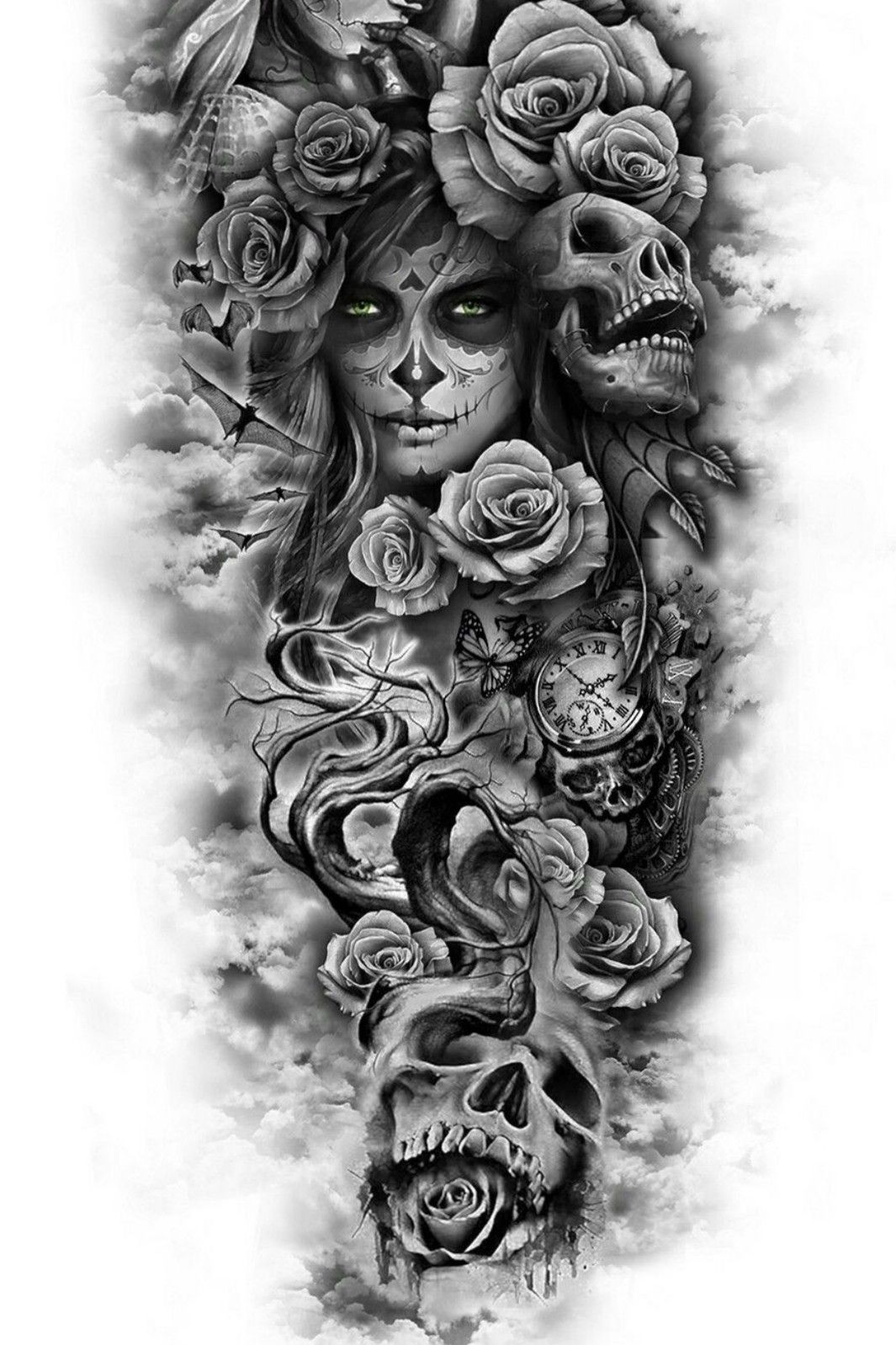 mexican muerte tattoo
