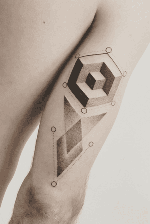 Dot lines tattoo