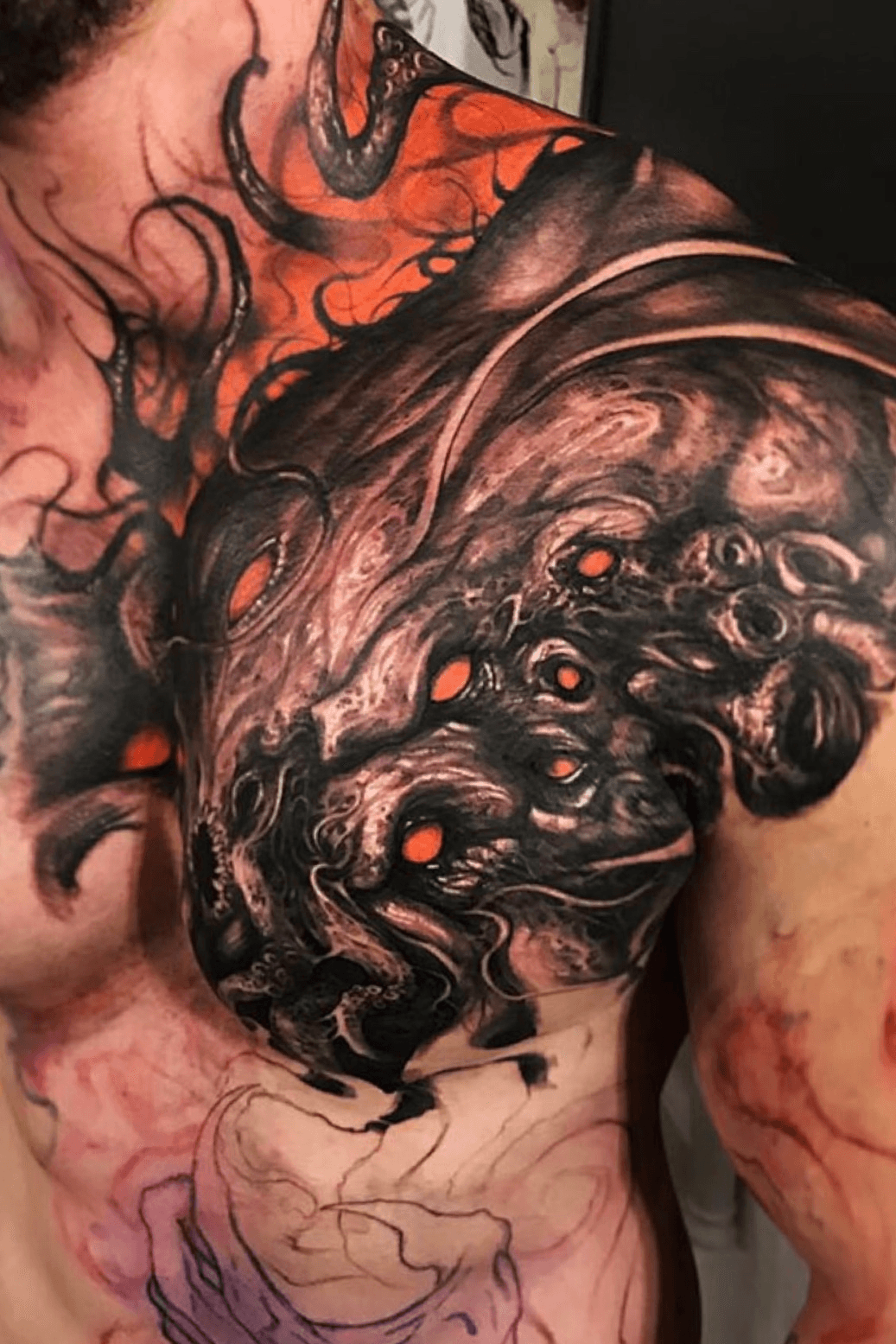 Tattoo session with Carlos Black shadows 
