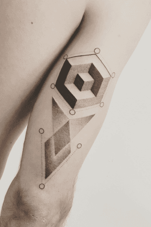 Geometric dot work tattoo!