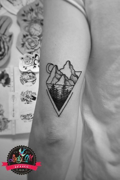 mountain range tattoos designs