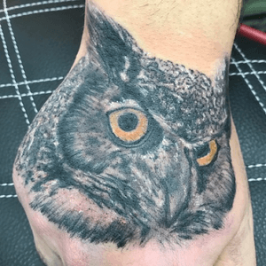 Owl #owl #bird #animal #hand #realism #blackandgrey 