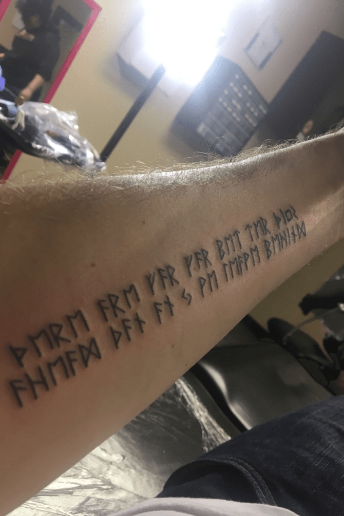 Elder Futhark Runes Tattoo by DravenNavarro on DeviantArt