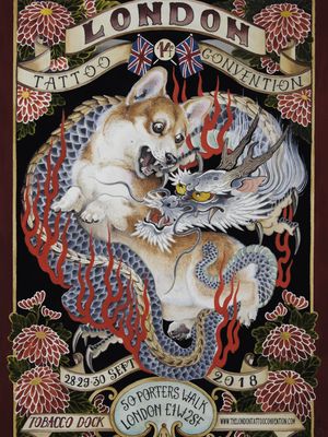 London Tattoo Convention 2018 Poster by Alix Ge #AlixGe #LondonTattooConvention