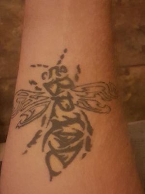 1st tattoo, daughter's name briar nickname Bee