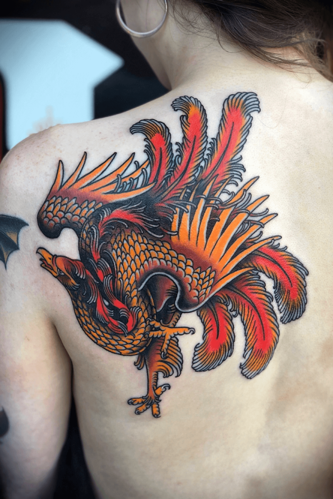 Neo Traditional Blue Phoenix Tattoo  TATTOOGOTO