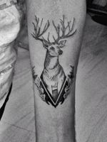 Wild deer abstract tattoo