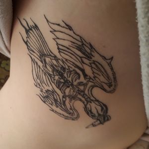 Lamb of god ashes of the wake bird done on my ribs by etienne from canvas cultique Alberton