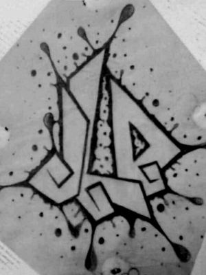 Jintana' s initials drawn in 2005 I believe. I'll get it tatted eventually lime green. 