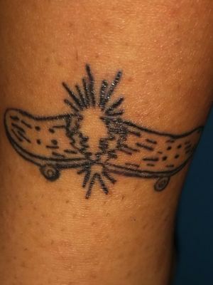 Trash and flash tattooMade by beginner Skateboard skate tattooskate 