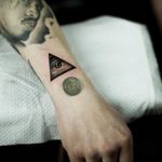 Tattoo by Liam Ryan #LiamRyan #MotorinkFinestTattooing #Amsterdam #eye #realism #realistic #hyperrealism #triangle #eyeofprovidence