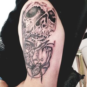 #tattooskull#face#spider#tattoo